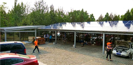 區(qū)城府光伏車棚充電站