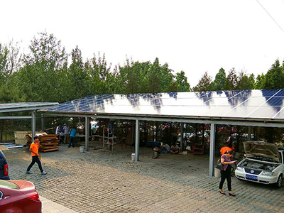 薄壁輕鋼引水槽整體式光伏工棚